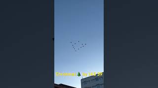 Christmas tree formation by JAS 39 Gripen on Stockholm sky 🌲 🎄 [upl. by Yerffeg]