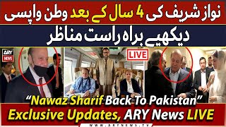 🔴LIVE  Nawaz Sharifs return to Pakistan  Exclusive Updates  ARY News Live [upl. by Kenaz228]