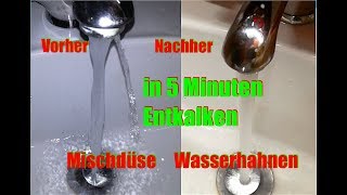 Stark verkalkten Wasserhahn Mischer richtig entkalken [upl. by Atsilac719]