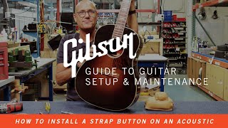 How to Install a Strap Button on an Acoustic Guitar Safely [upl. by Eisele320]