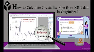 How to calculate crystallite size from XRD data in OriginPro [upl. by Rebmak]