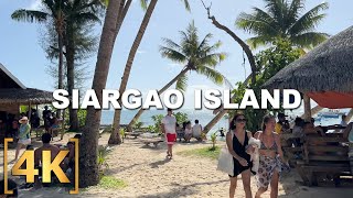 Siargao is More Than Just A Surfing Destination  White Sand Beach Walking Tours  4K  Philippines [upl. by Bowers]