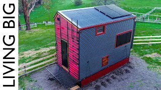 Builder’s Incredible Fire Resistant OffGrid Passive Tiny House On Wheels [upl. by Akimik597]