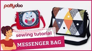 How to Sew a Messenger Bag in 2 Sizes  A Step by Step Sewing Tutorial [upl. by Nylsej43]