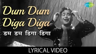 Dum Dum Diga Diga with lyrics  डम डम डिगा डिगा गाने के बोल  Chhalia  Mukesh  Raj Kapoor  Nootan [upl. by Schumer]