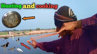 Best Handmade Slingshot birds hunting and Cooking [upl. by Enyrat]