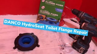 How to repair a damaged or broken closet toilet flange with the DANCO HydroSeat Toilet Flange Repair [upl. by Ioj713]