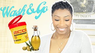 Wash N Go Tapered TWA  Easy Method [upl. by Ieso830]