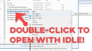 Doubleclick py File to Open With Python IDLE [upl. by Folly]