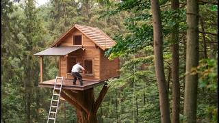 Man Built a Tree House in 30 Days [upl. by Mancino]