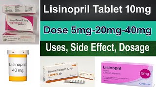 Lisinopril 10 mg tablet  Lisinopril Dosage 5 mg 10 mg 20 mg 40 mg and Uses Side Effects  Hindi [upl. by Ardnoel]