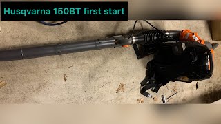 Starting your Husqvarna 150BT Backpack Leaf Blower A personal quotHow Toquot [upl. by Caddric]