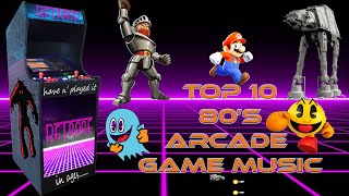 Top 10  80’s Arcade Game Music [upl. by Enaelem]