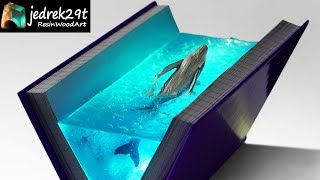 WHALE in the Book Diorama  RESIN ART [upl. by Doble]