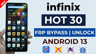 Infinix Hot 30 x6831 FRP Bypass  Infinix Hot 3030i Google Account Bypass Android 13 [upl. by Llenrap568]