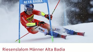 Ski Alpin Mens giant Slalom II Alta Badia 2run Highlights 2023 [upl. by Branca]