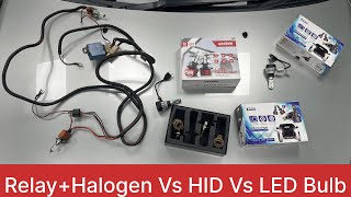 HID vs LED vs Halogen Bulbs in Projector amp Reflector Housings \ Which Headlight Bulb is Best Install [upl. by Cumine]