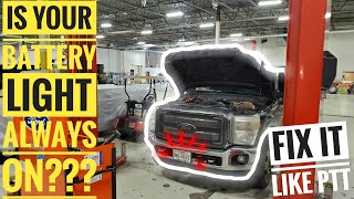 Ford 67 DIESEL  BATTERY WARNING LIGHT ON  Common Wiring Problem  HOW TO [upl. by Godfrey]