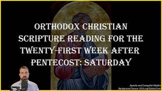 Twentyfirst Week After Pentecost Saturday  Romans 1011112 amp Matthew 9913  Nov 16 2024 [upl. by Tammie]