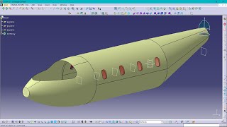 Design Fuselage of an Aircraft  CATIA V5 Tutorial  Part 1 Catia  Surface Rendering [upl. by Aitropal]