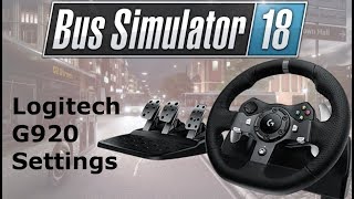 Bus Simulator 18  Logitech G920 Wheel and Pedal Controller Settings [upl. by Acysej]