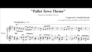 Pokémon Red amp Blue  Pallet Town Piano Sheet Music [upl. by Ilatan]