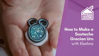 How to Make a Soutache Grecian Urn with Kleshna  Jewellery Making  Create and Craft [upl. by Ylrebnik]