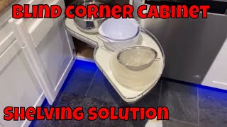 Blind corner cabinet shelving solution Rev a shelf [upl. by Erdnassak301]