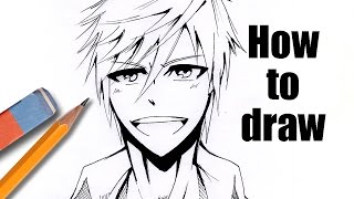 How to draw a Manga Character 5 EASY Steps [upl. by Drofiar]