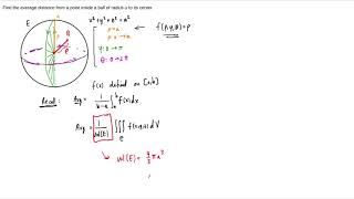 Example Average distance within a sphere [upl. by Donavon]