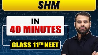 Complete SHM in 40 Minutes  Class 11th NEET [upl. by Ruhtracam]