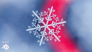 Make a Procedural Snowflake in Blender [upl. by Merlin]