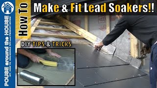 How to make amp fit lead soakers Lead soaker install on slate roof [upl. by Thomas656]