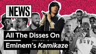 All The Disses On Eminems Kamikaze  Genius News [upl. by Anaz]