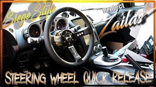 350Z NRG Quick Release and Sparco Steering Wheel Install W Horn amp Cruise Control [upl. by Eeral]