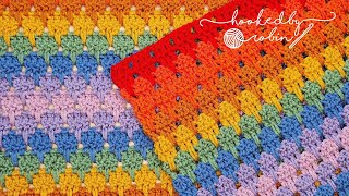 Crochet Larksfoot Stitch Tutorial Great for Scarves and Blankets [upl. by O'Grady]