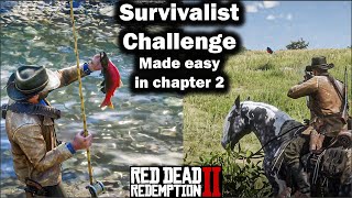 Survivalist Challenge easily done in Chapter 2  Red Dead Redemption 2 [upl. by Sup]