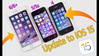 How to Update iPhone 4 5 5s 6 6 to iOS 15  Download iOS 15 on Old iPhone [upl. by Zurn637]