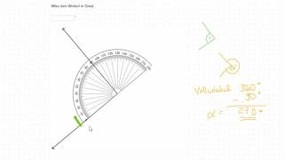 Winkel mit einem Winkelmesser messen 2 [upl. by Dahs]