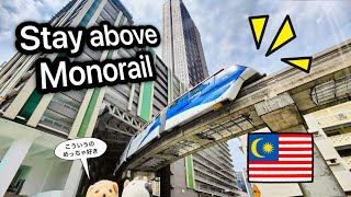 Stay Above Monorail THE RIVERIA CITY Kuala Lumpur モノレールの上に建つ珍ビルに滞在！ [upl. by Dinsdale]