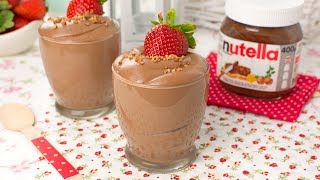 2Ingredient Nutella Mousse  How to Make Quick amp Easy Nutella Mousse [upl. by Cirde]