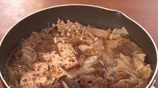 「すき焼きの作り方」フライパンで作れる✿日本の家庭料理【日本通tv】 [upl. by Neelear]