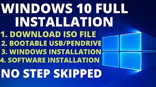 How To Install Windows10 From USB Flash DrivePendrive Full StepByStep Guide No step Skip  2023 [upl. by Bendite495]