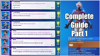 Fortnite The Spire Quests 100 Guide How to unlock Raz Glyph Master Style  Part 1 [upl. by Hofstetter]