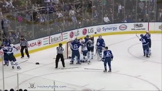 Dustin Byfuglien vs Matt Martin Feb 21 2017 [upl. by Eylk410]