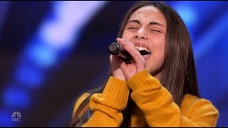 Ashley Marina 12YearOld WOWS With An Emotional Original For Her Dad Americas Got Talent [upl. by Ahsiliw]