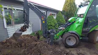 Avant Digger 260 trench backfilling [upl. by Ardnoet598]