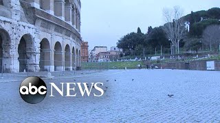 Italy on lockdown over coronavirus l ABC News [upl. by Hsirehc470]