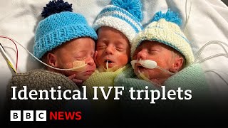 Identical IVF triplets like a ‘gift from God’  BBC News BBC News [upl. by Zak]