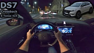 2022 DS7 Crossback ETense 4x4 Louvre  night city  POV test drive [upl. by Nolyarg]